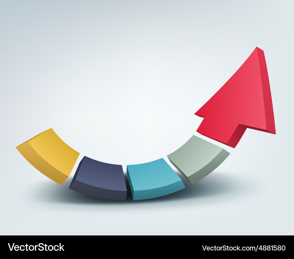Abstract with 3d arrow vector image