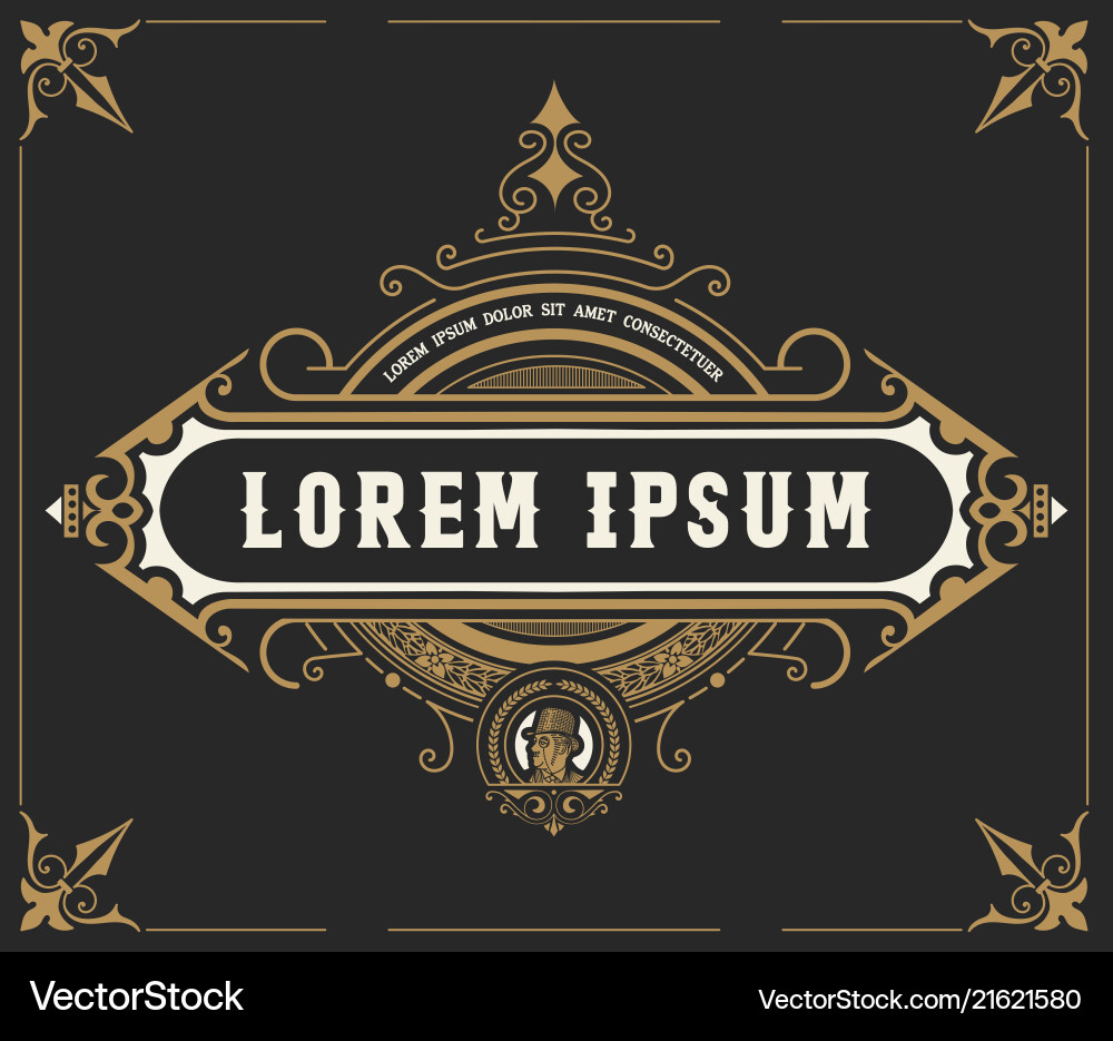 Antique design vintage frame Antique design vintage frame vector image