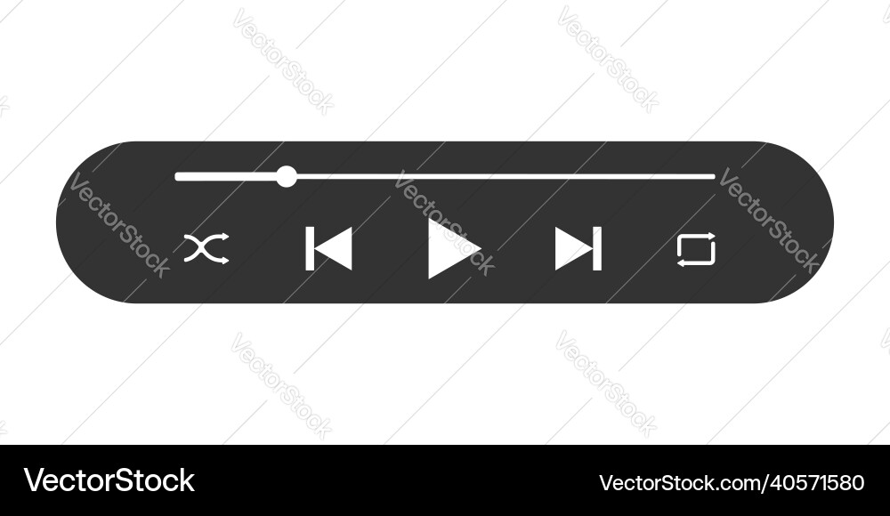 Audio-Player laden Fortschrittsleiste und Tasten Audio-Player laden Fortschrittsleiste und Tasten vektorbild
