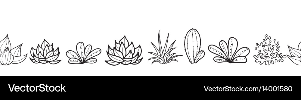Black and white seamless horizontal repeat Black and white seamless horizontal repeat vector image