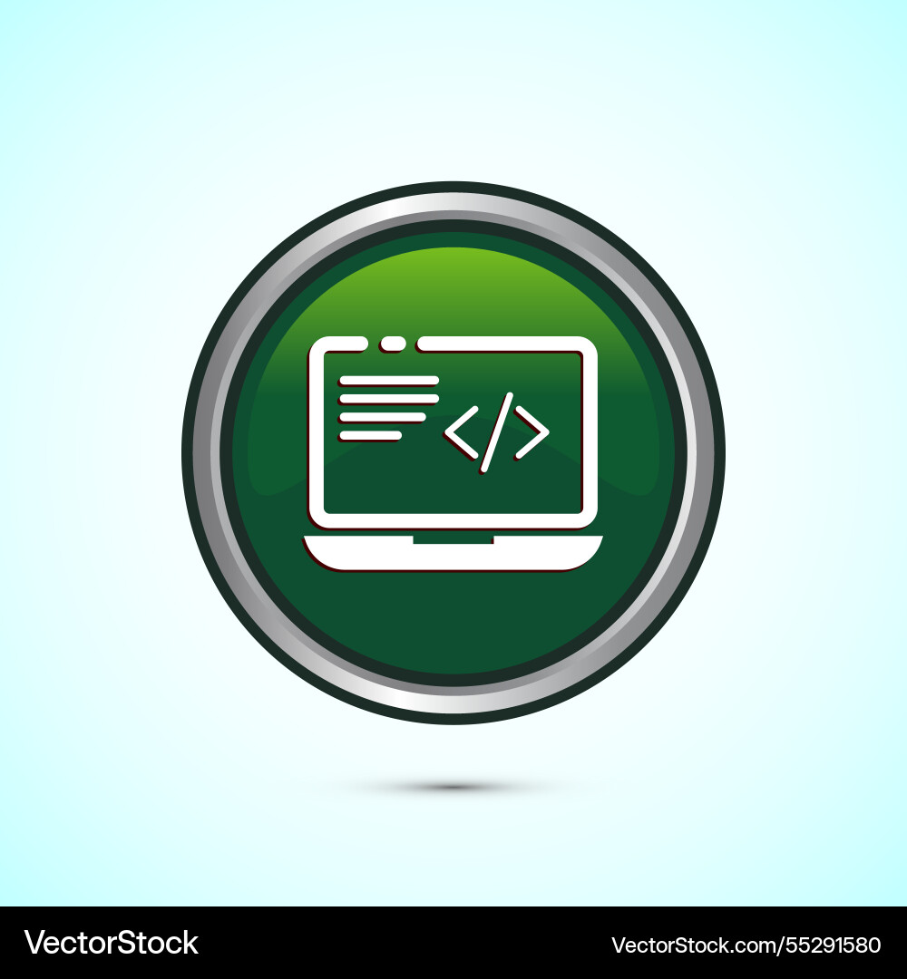 Codierung Icon Design Web-Entwicklung grün vektorbild