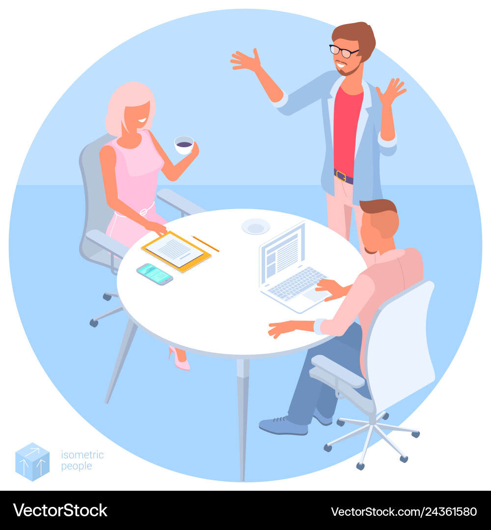 Concept of teamwork and workflow Concept of teamwork and workflow vector image
