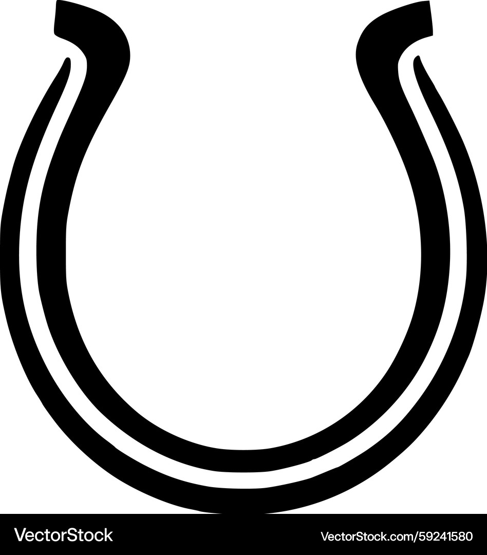 Horseshoe Silhouette - Medieval Emblem – Royalty-Free Vector | VectorStock, image size:948x1080