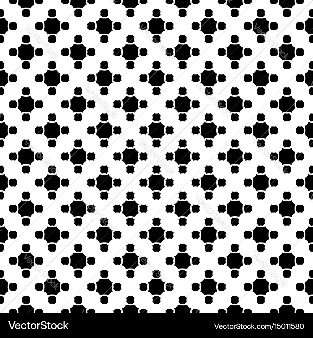 Monochrome seamless pattern with rounded octagons vector image