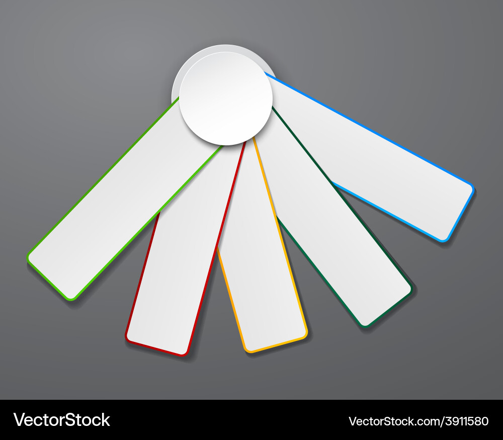 Numbered palette list design Vector Image