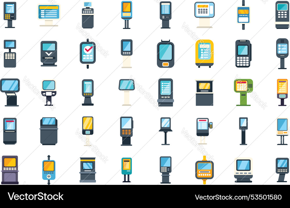Payment terminals showing using process on white Payment terminals showing using process on white vector image