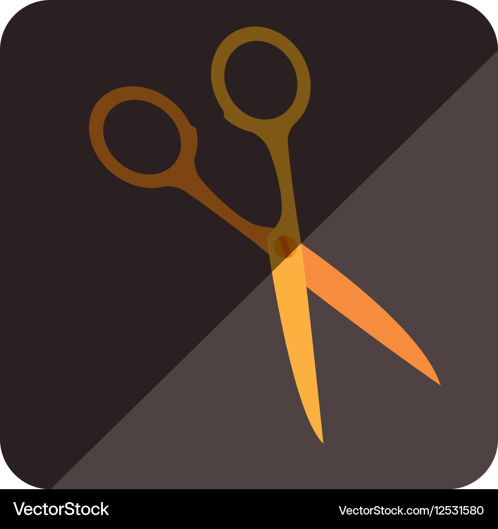 Scissor element isolated icon Vector Image