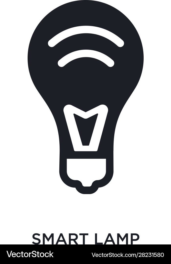 Smart lamp isolated icon simple element from Vector Image