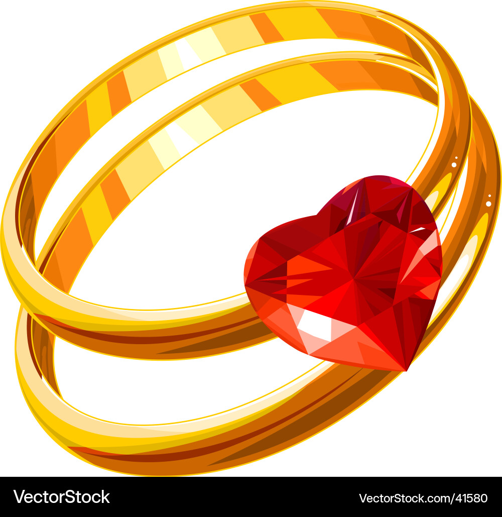 Wedding Rings Symbol Royalty Free Vector Image
