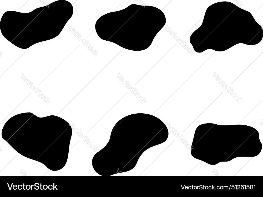 Abstract blobs liquid and fluid shape pictogram vector image