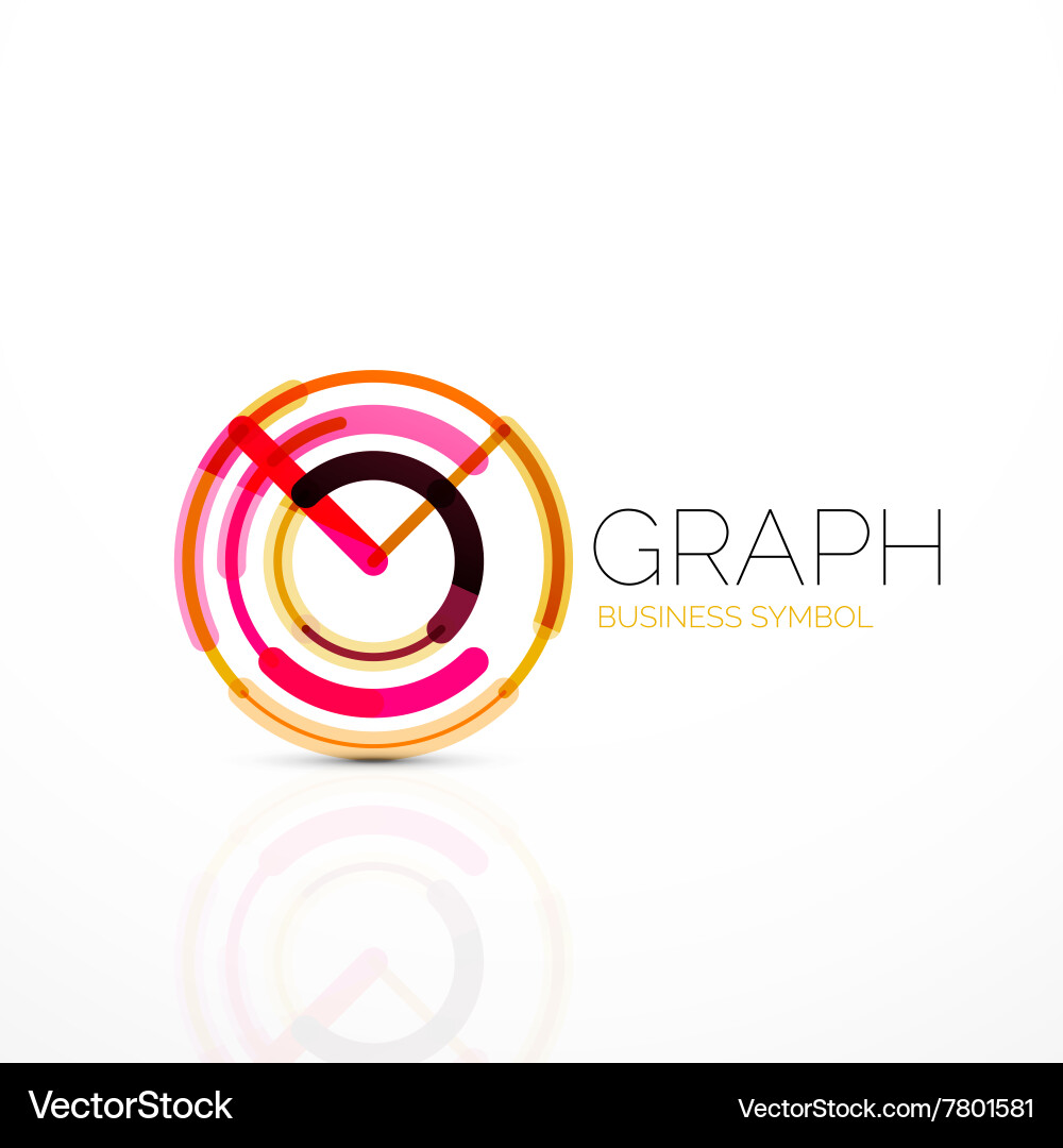 Abstract logo idea linear chart or graph Vector Image