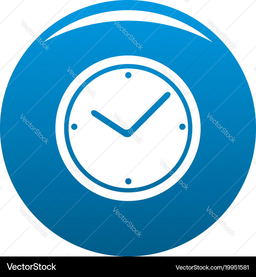 Blue Clock Icon - Simple Timer vector image