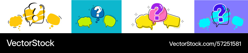 Bubble question marks and the answers to them vector image