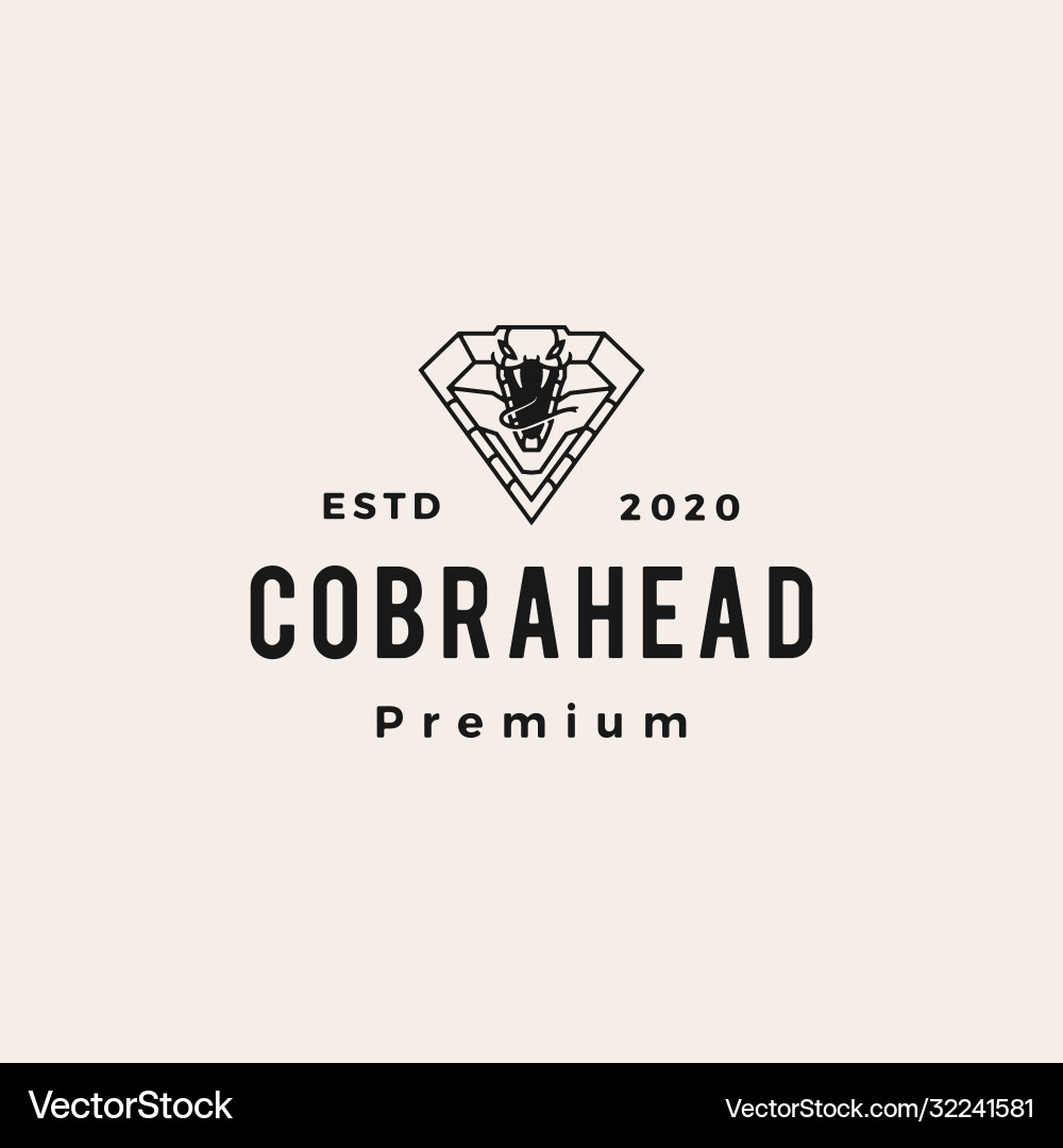 Cobra coat arms hipster vintage logo icon vector image