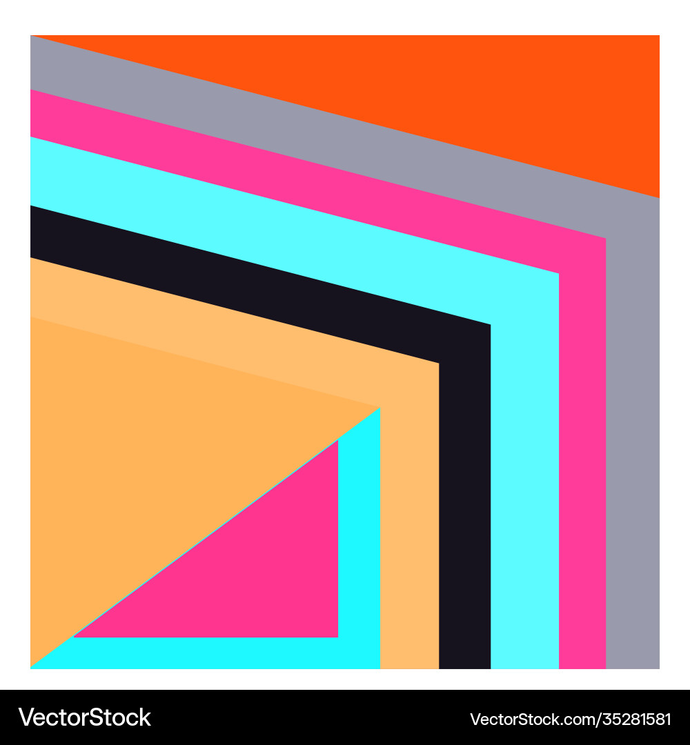 Colorful geometric and curve background pattern vector image