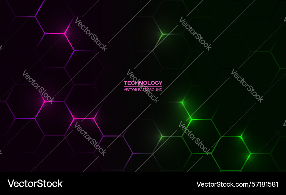 Dark hexagon abstract technology background Dark hexagon abstract technology background vector image