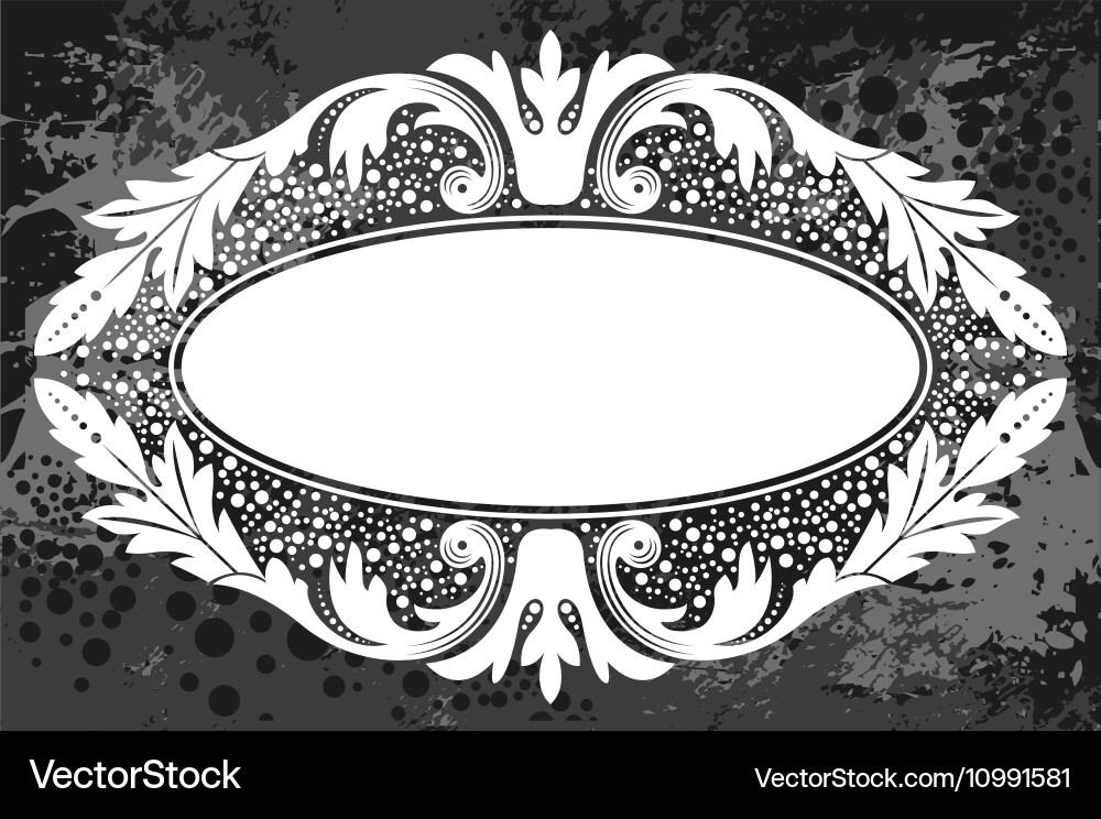 Decorative frame with pattern vector image
