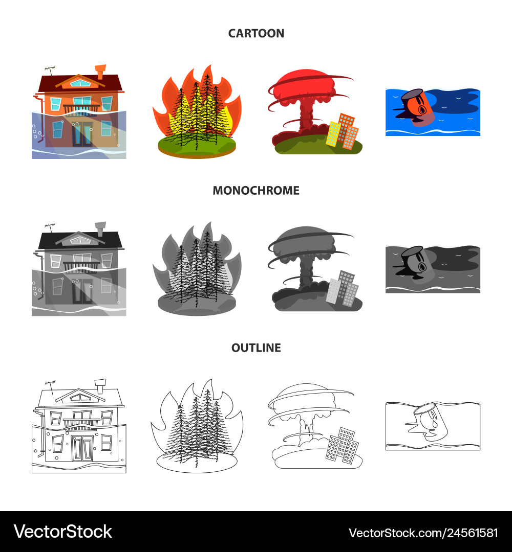 Design of weather and distress icon Vector Image
