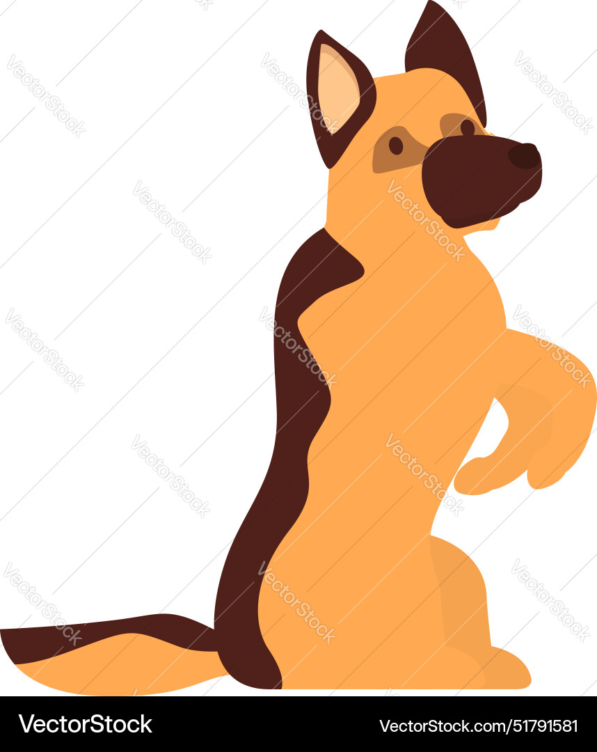 Deutscher Hirtenhund sitzt auf Deutscher Hirtenhund sitzt auf vektorbild