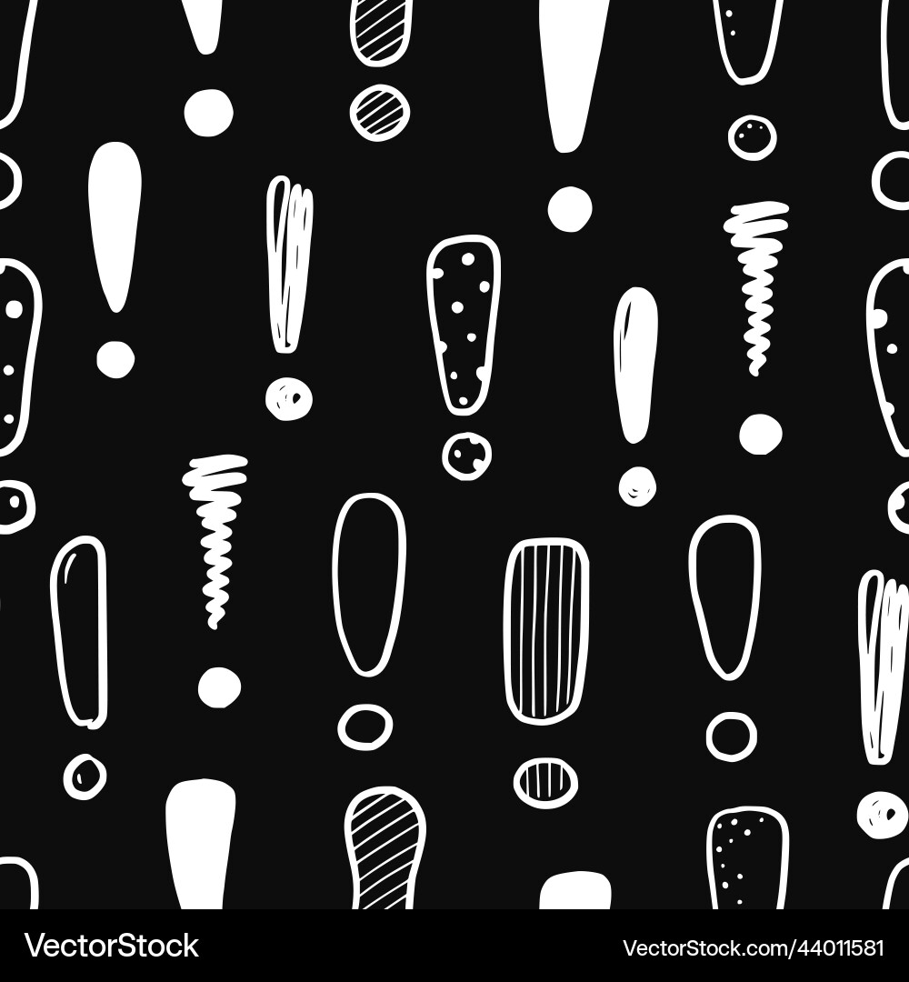Exclamation Mark Pattern Vector Image