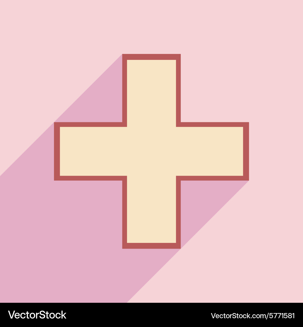 Flat with shadow icon and mobile application Vector Image