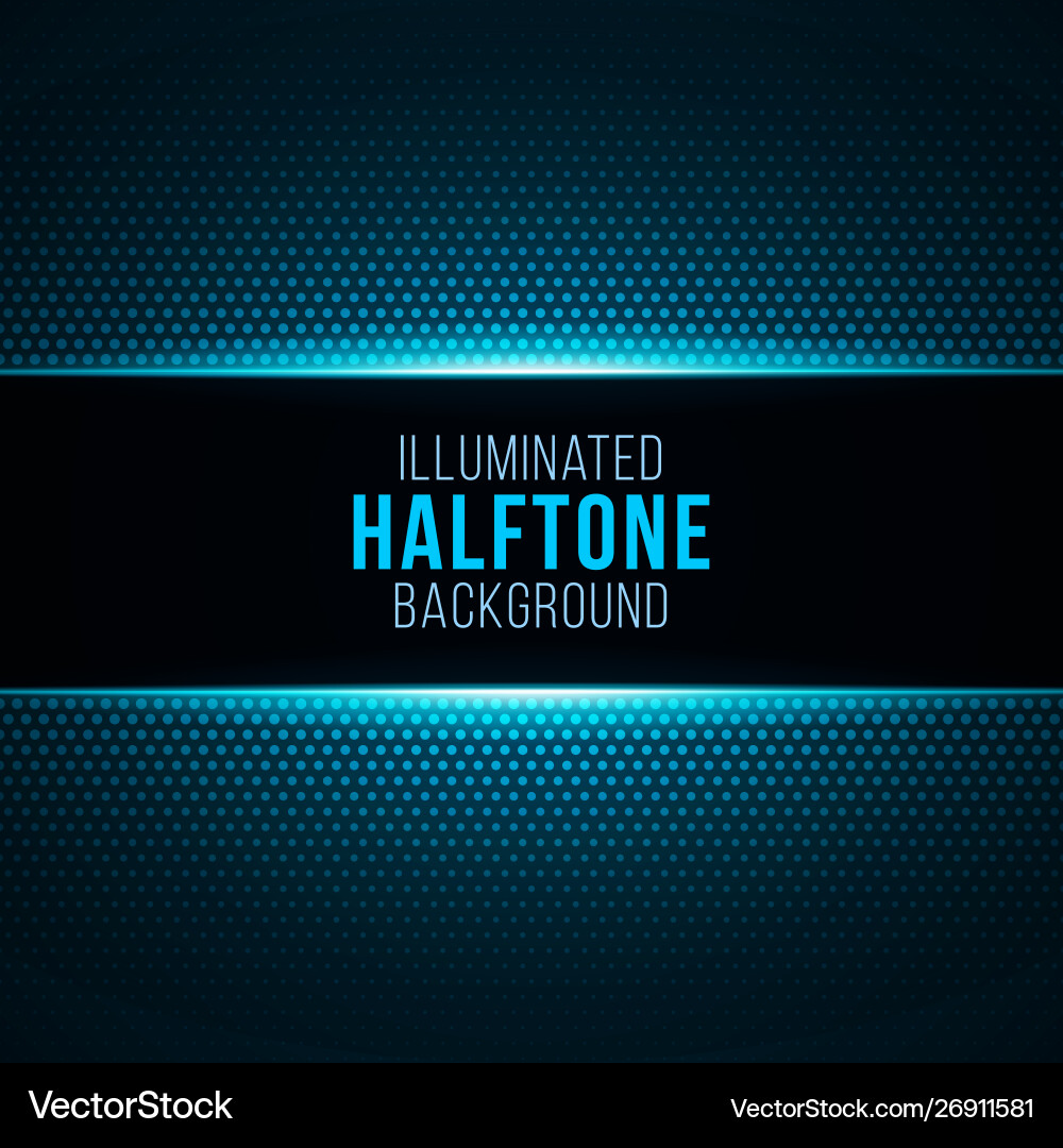 Illuminated gradient background with halftone Illuminated gradient background with halftone Vector Image