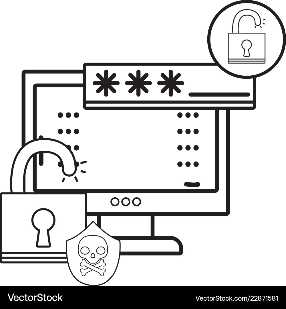 Isolated security system design Vector Image