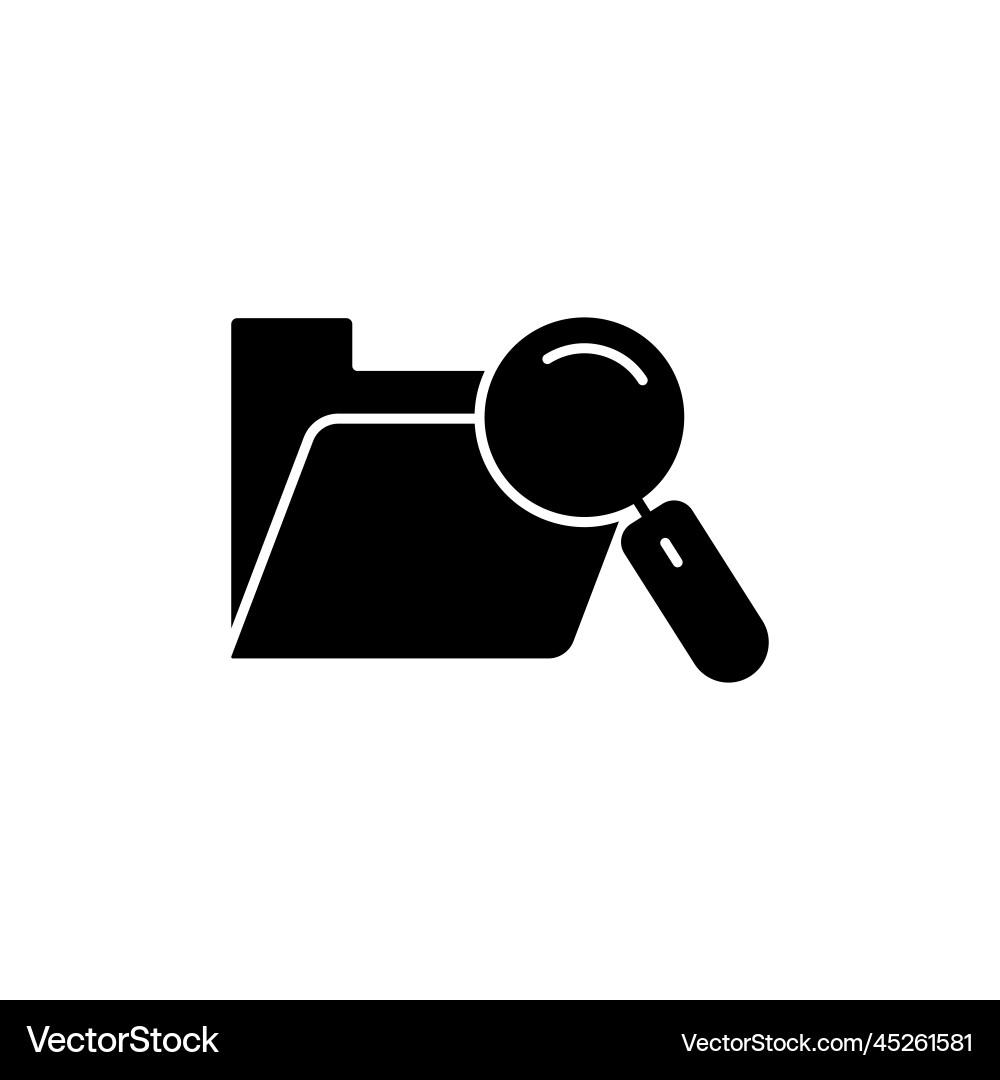 Search folder icon related to developer Search folder icon related to developer vector image