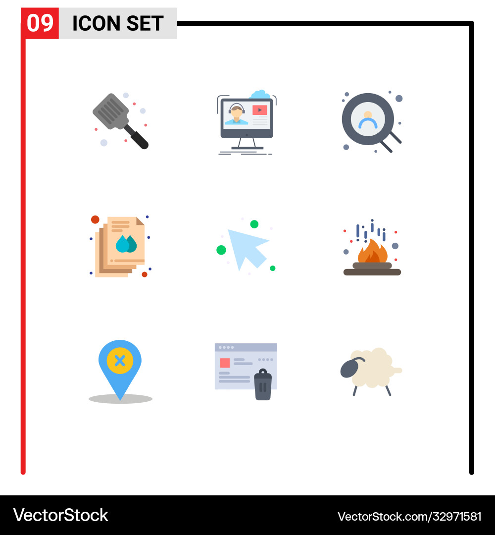 Set 9 flat colors on grid for arrow print Vector Image