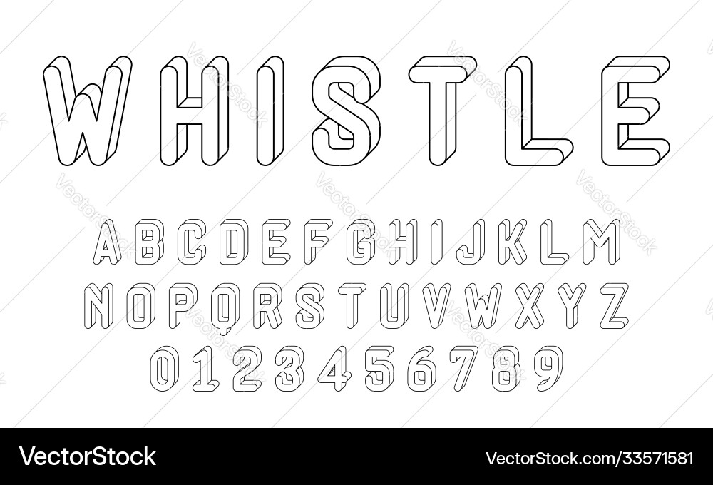 Set alphabets font letters and numbers Set alphabets font letters and numbers vector image