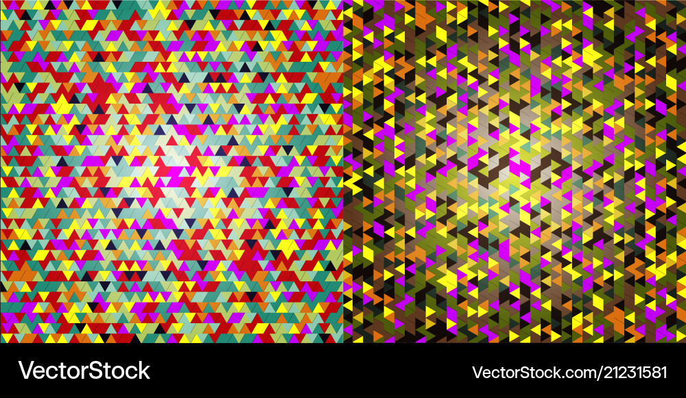 Set of abstract triangle pattern background Set of abstract triangle pattern background Vector Image