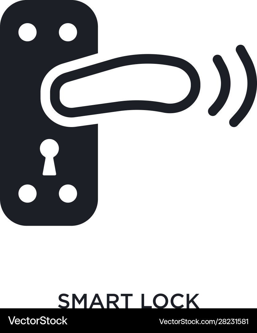 Smart lock isolated icon simple element from vector image