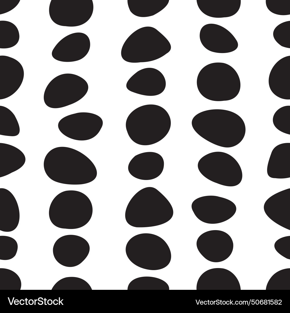 Black spots vertically lined in seamless pattern Black spots vertically lined in seamless pattern vector image