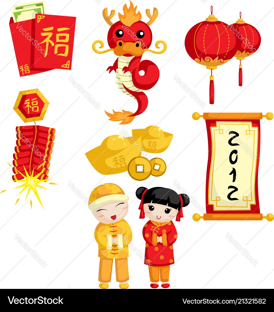 Chinesisches Neujahr Chinesisches Neujahr vektorbild