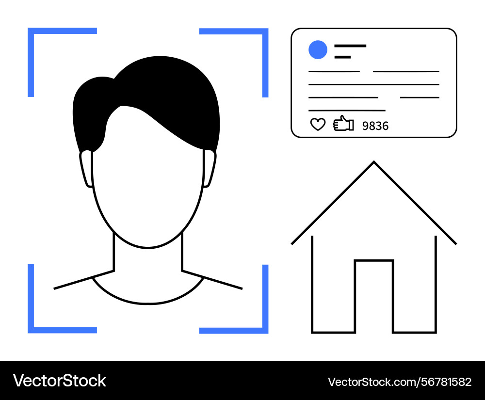 Digital identity verification with profile Digital identity verification with profile vector image