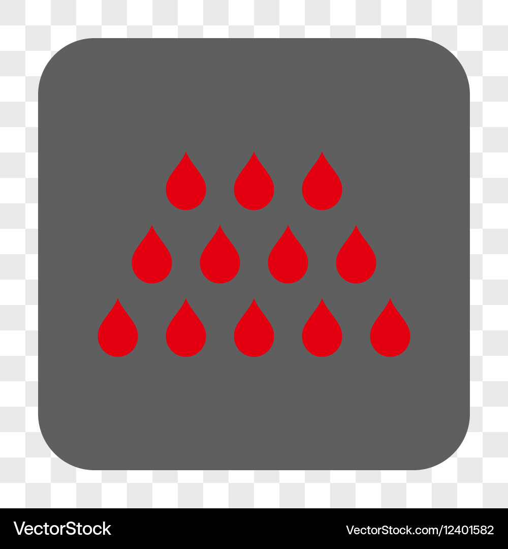 Drops rounded square button vector image