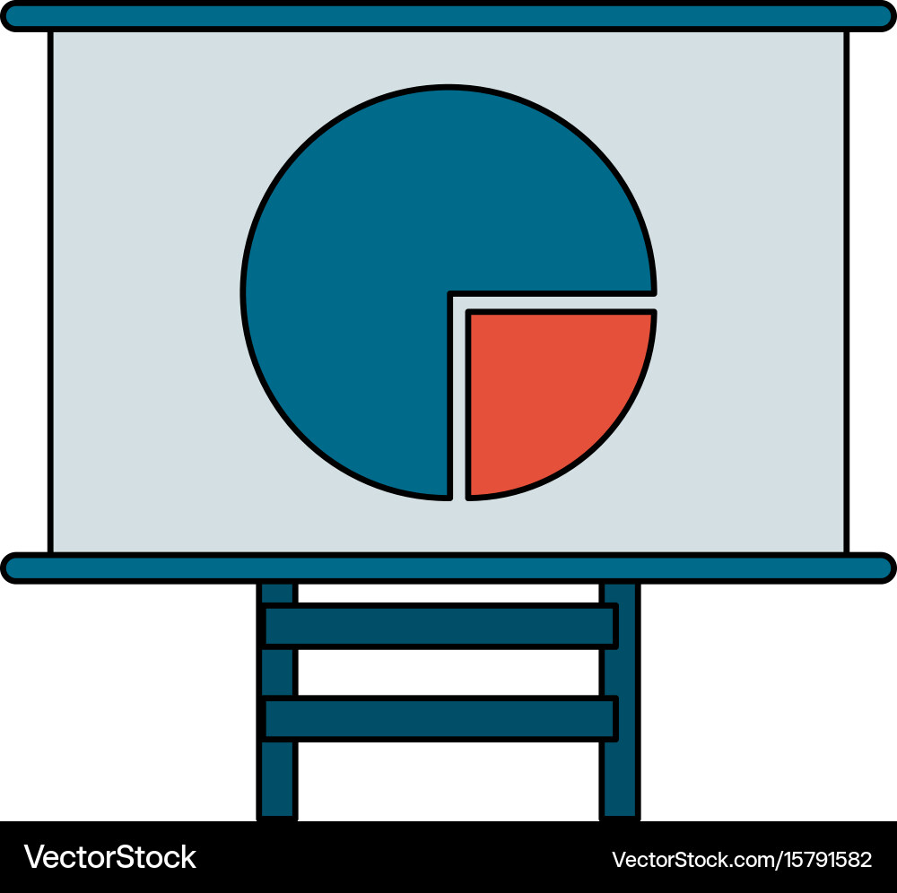 Graph chart on board icon image Vector Image