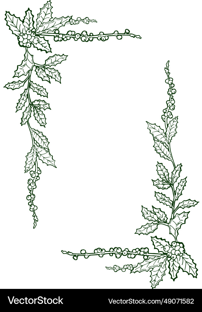 Graphic contour frame with angular sharp sh Vector Image