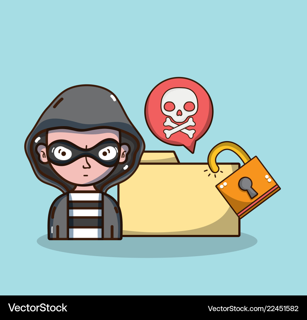 Hacker and security system technology Hacker and security system technology Vector Image