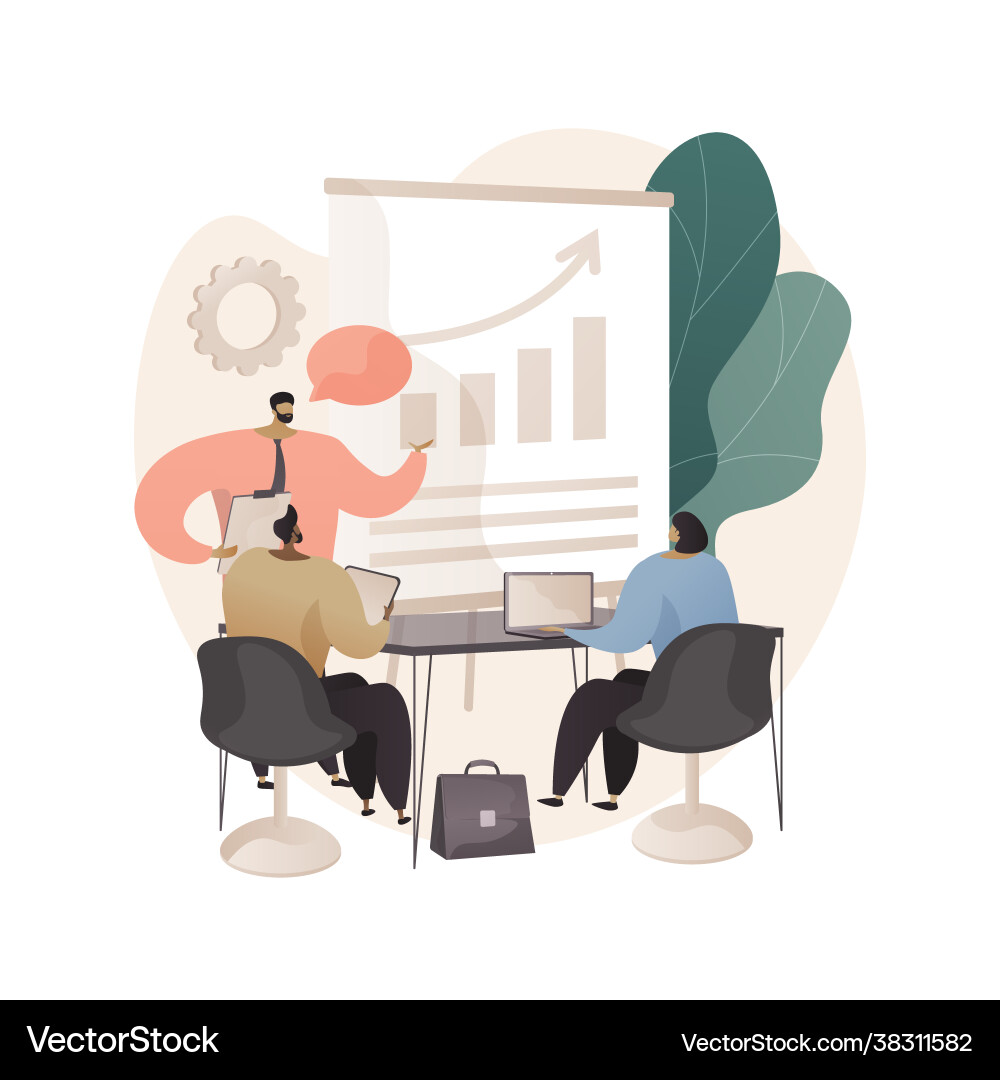Managers workshop abstract concept Vector Image