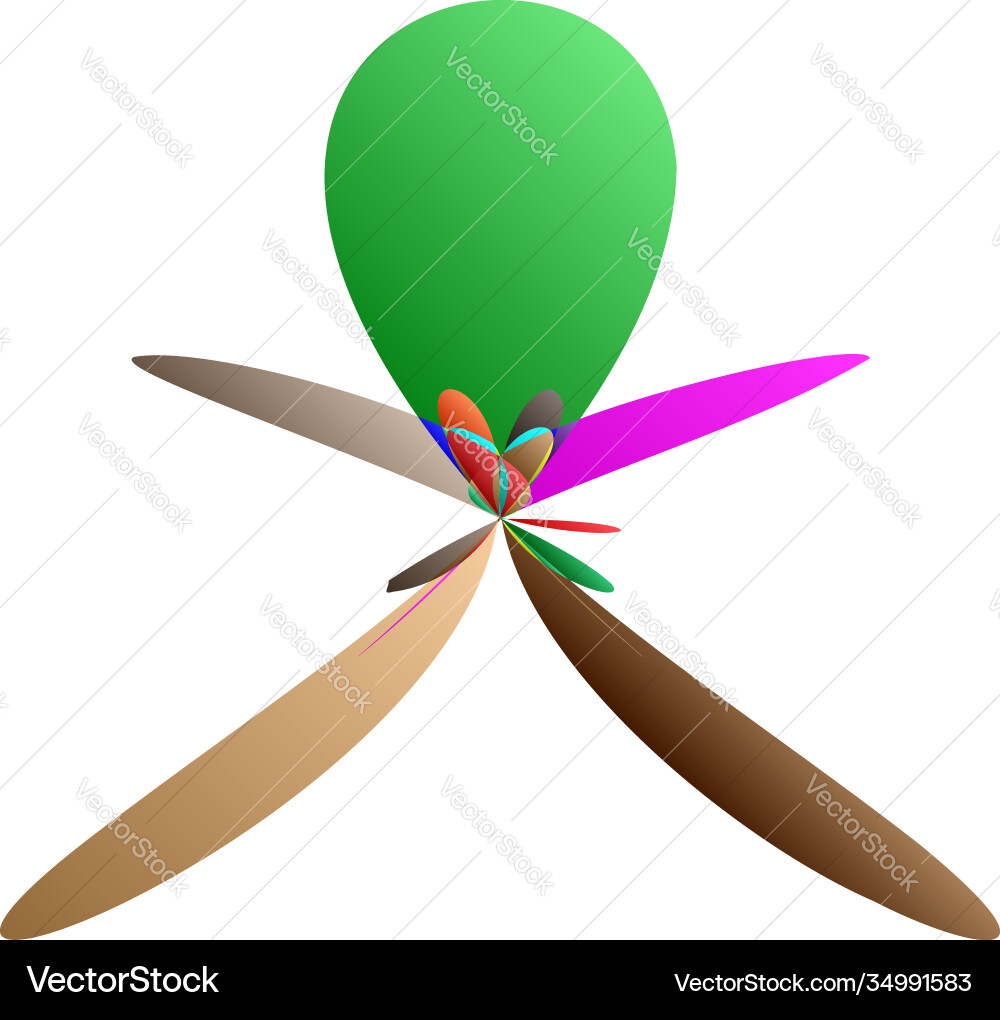 Abstract knot design element random intersecting Abstract knot design element random intersecting vector image