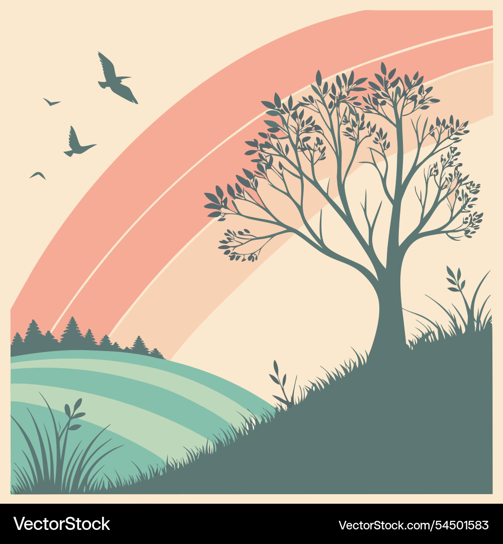Abstract nature background with trees Abstract nature background with trees vector image