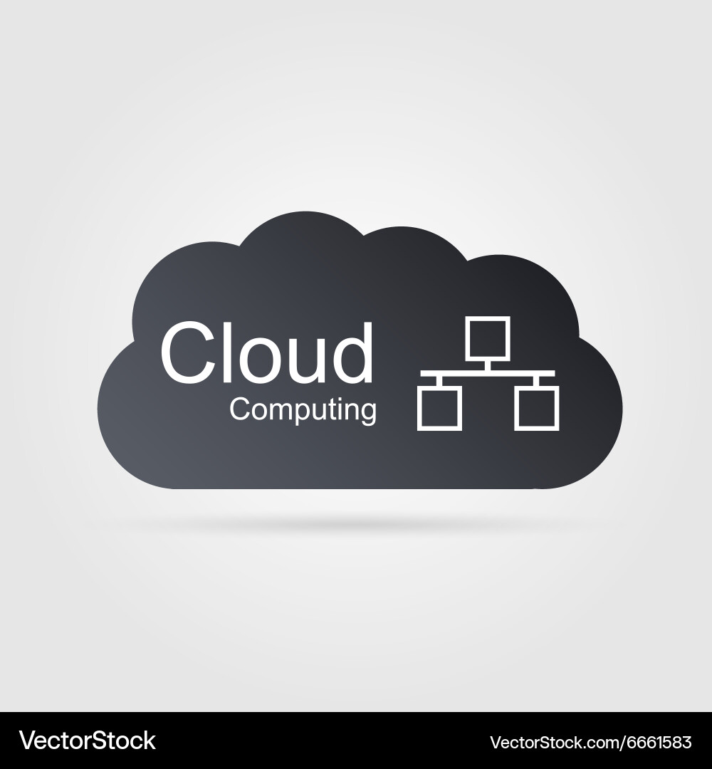 Cloud computing concept modern design template vector image