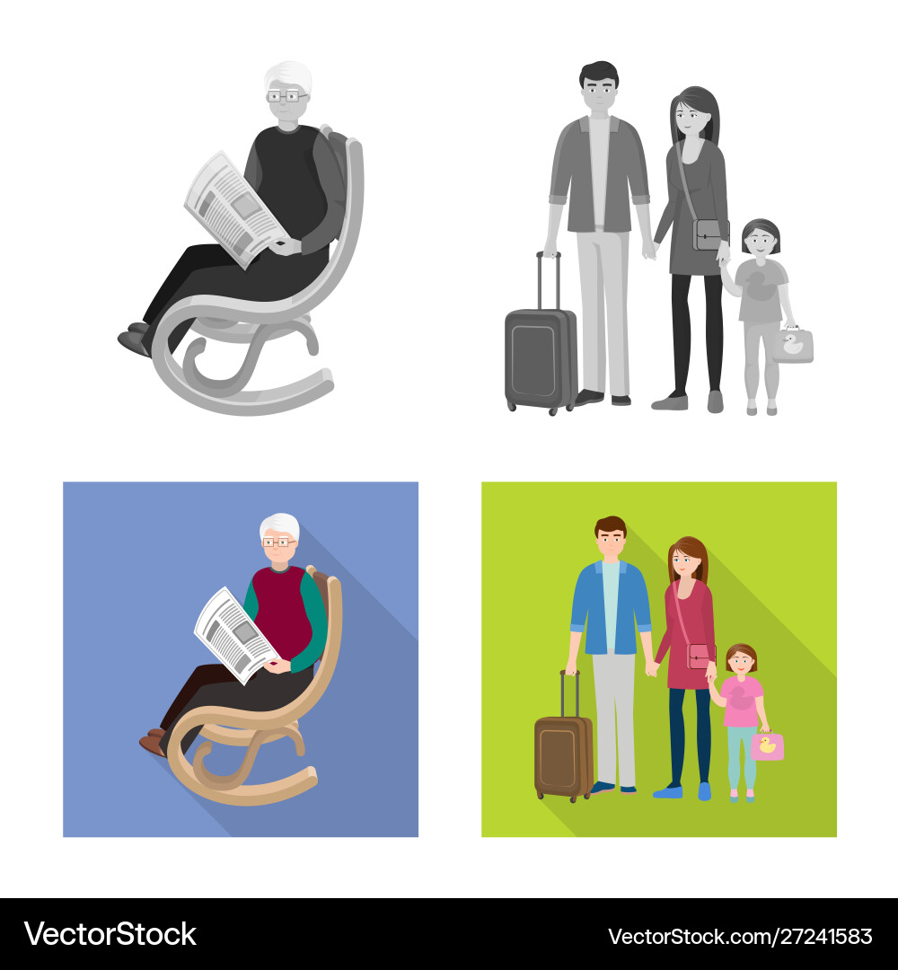 Design character and avatar icon set vector image
