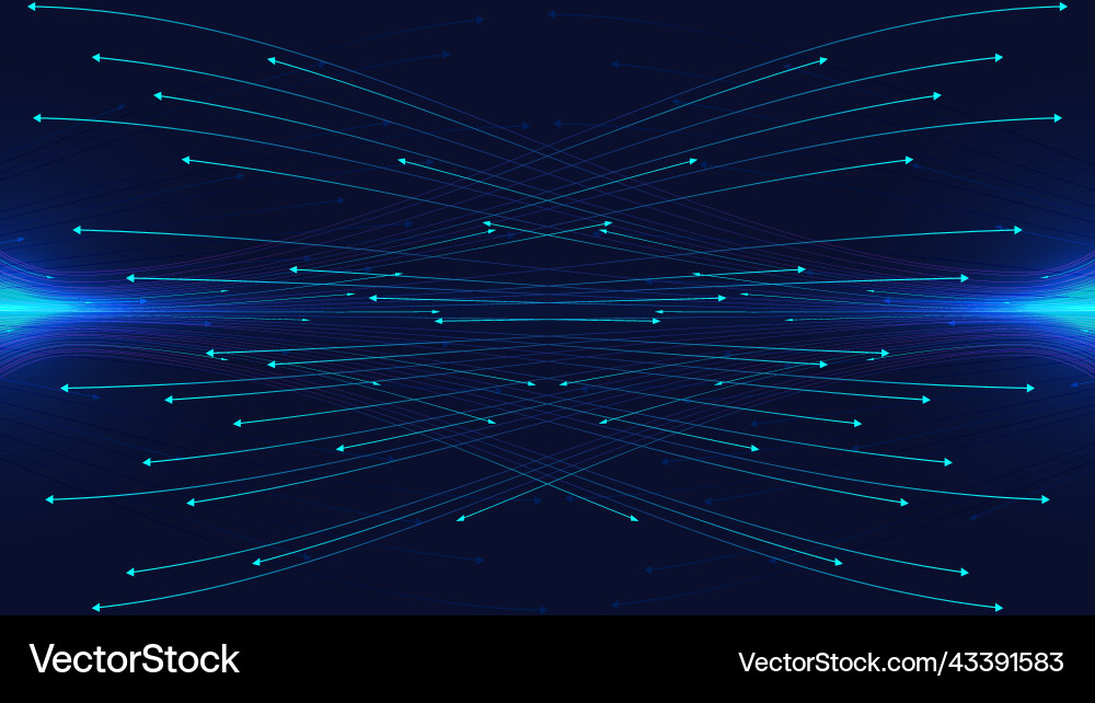 Dynamic Wave Lines - Tech Communication vector image