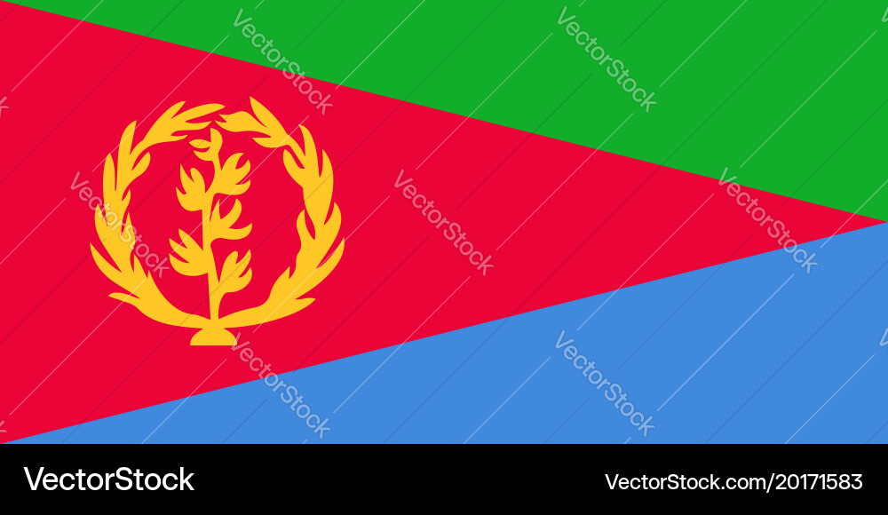 Flag in colors of eritrea image vector image