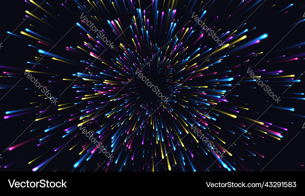 High speed radial motion blur background