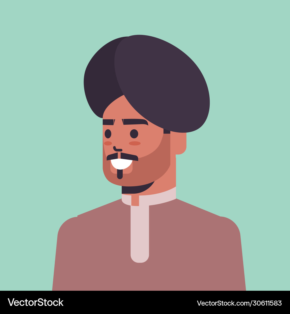 Indian man wearing turban guy in traditional Indian man wearing turban guy in traditional vector image