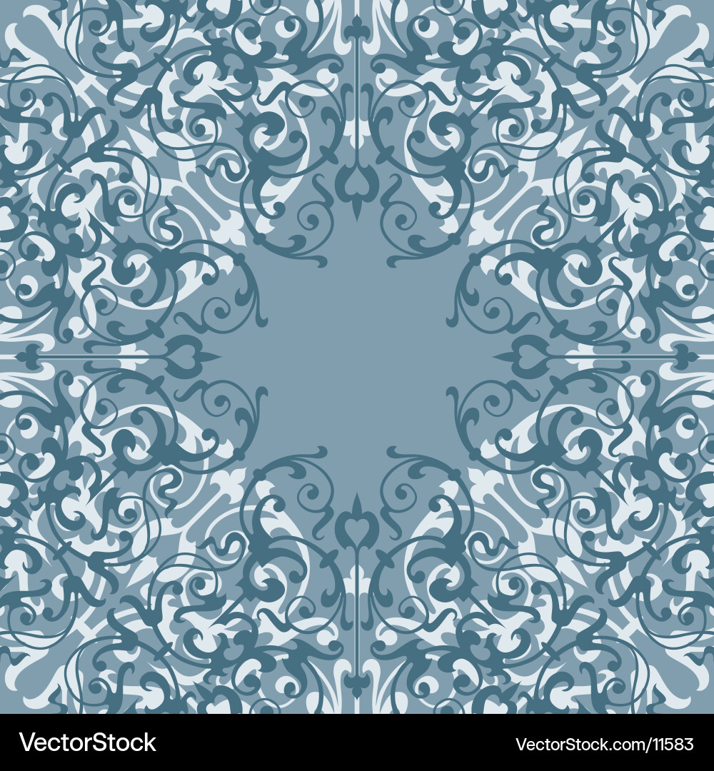 Intricate Floral Scroll Pattern Vector Image