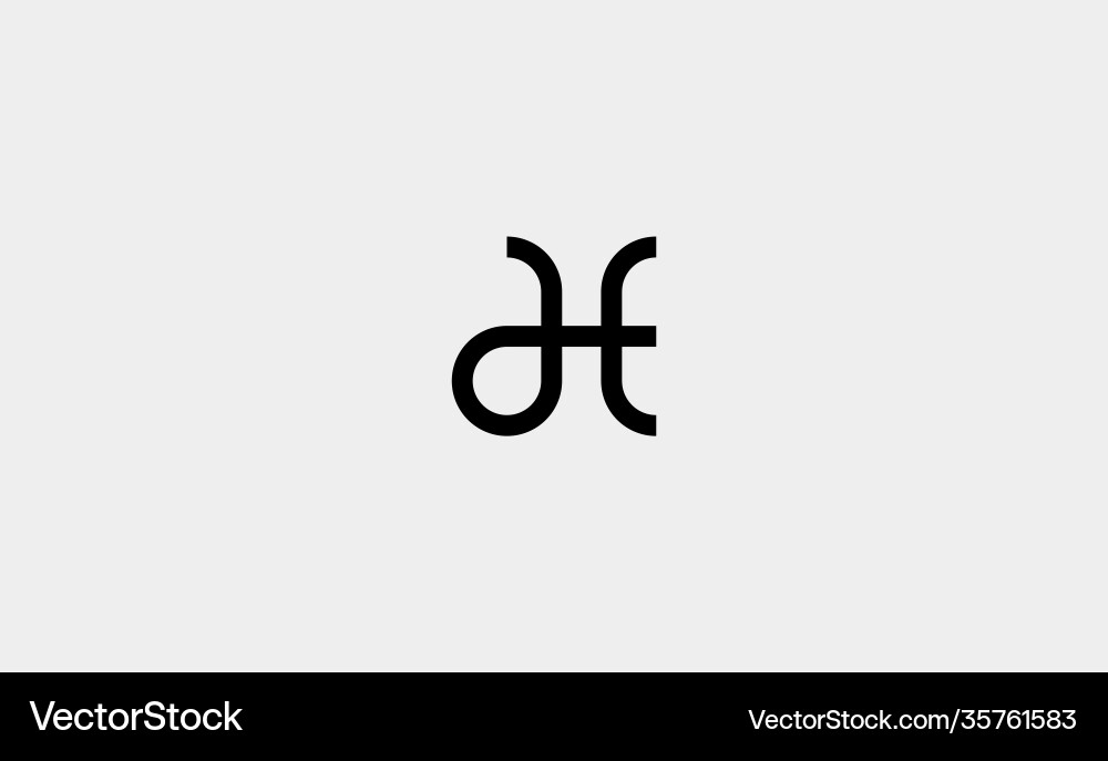Letter ae monogram logo design Royalty Free Vector Image